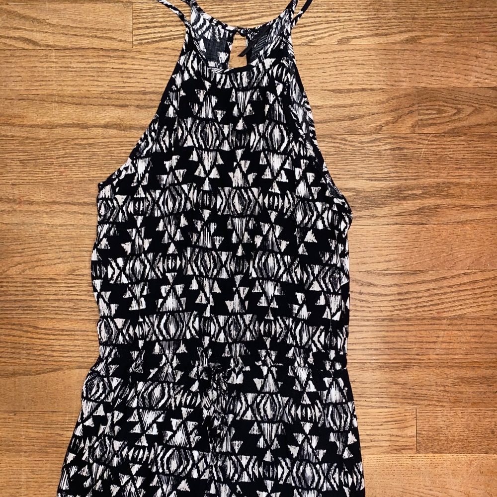 black and white romper
